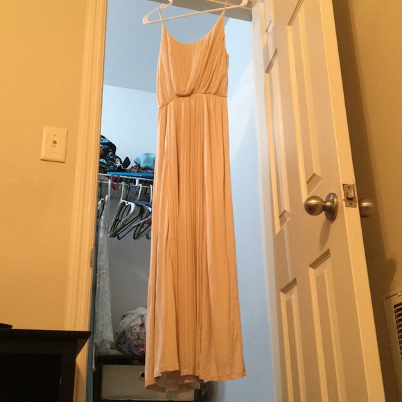 Cream color floor length MNG Suit dress - Picture 3 of 3